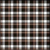 motivo a quadri in marrone scuro, marrone e bianco. sfondo del motivo grafico plaid senza cuciture. grafica vettoriale per sciarpa, coperta, plaid, camicia altro design tessile di moda