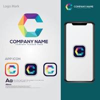 c logo, logo moderno, logo minimal, logo c lettera vettore