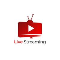 design del logo in streaming live vettore