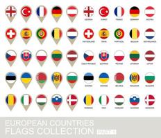 collezione di bandiere dei paesi europei