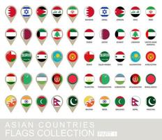 collezione di bandiere dei paesi asiatici, parte 1 vettore