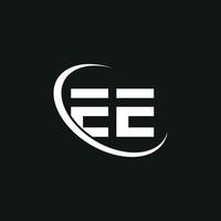 ee lettera logo modello vettoriale gratuito