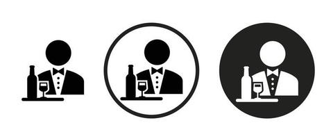 icona del barista. set di icone web .illustrazione vettoriale