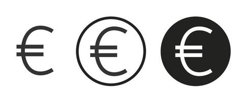 icona dell'euro europeo. set di icone web .illustrazione vettoriale
