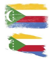bandiera delle Comore con texture grunge vettore