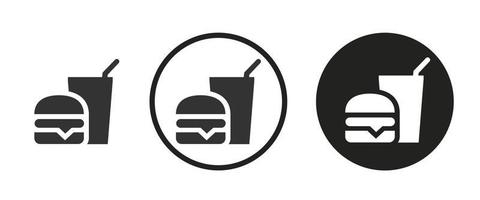 icona di cibo spazzatura. set di icone web .illustrazione vettoriale