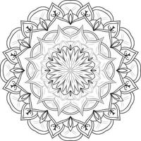 mandala fiore circolare su bianco vettore libero