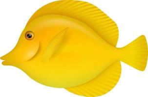 illustrazione di pesce giallo tang isolato vettore