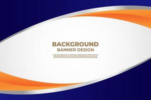 design del modello di banner sfondo onda elegante per la presentazione aziendale vettore