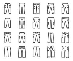 icone della linea dei pantaloni vettore