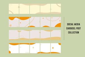 raccolta di post del carosello sui social media vettore
