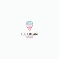 concetto di design icona logo gelato. vettore colorato, moderno e piatto