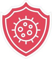 stile icona di protezione antivirus vettore