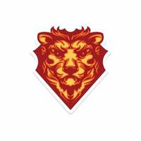 testa di leone per il simbolo della tua comunità. anche può essere prodotto per t-shirt vettore