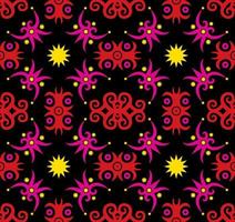 patern senza cuciture di dayak etnico pattern.traditional tessuto indonesiano motivo.borneo pattern. ispirazione per il design vettoriale. tessuto creativo per moda o stoffa vettore