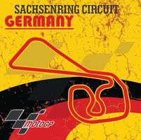 design del logo del circuito di sachsenring germania. per vari scopi con file vettoriali