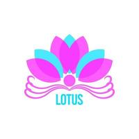 modello di logo, vettore e simbolo a forma di fiore di loto