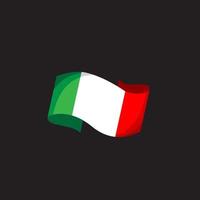 bandiera nazionale italiana vettore sfondo icona illustrazione logo design
