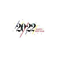 2022 felice anno nuovo logo design 2022 numero testo modello di progettazione 2022 felice anno nuovo simboli tipografici illustrazione vettoriale con sfondo.