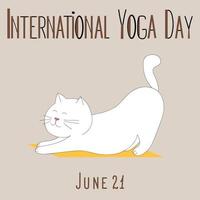 illustrazione vettoriale della giornata internazionale dello yoga del 21 giugno
