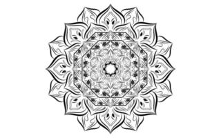 mandala motivo floreale, elementi decorativi vintage vettore