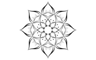 mandala motivo floreale, elementi decorativi vintage vettore