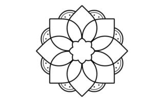 mandala motivo floreale, elementi decorativi vintage vettore