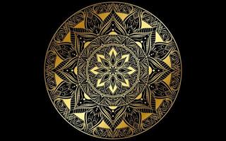 mandala motivo floreale, elementi decorativi vintage vettore