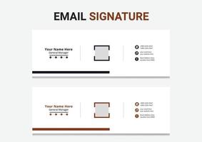 design moderno del modello di firma e-mail aziendale vettore