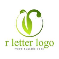 r moderna lettera logo design vettore libero