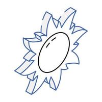 un'icona del design isometrico della luce solare vettore