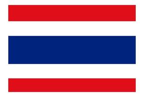 bandiera della Thailandia. dimensioni e colori delle proporzioni ufficiali. illustrazione vettoriale