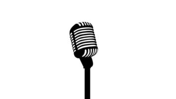 microfono isolato su sfondo bianco illustrazione vettoriale