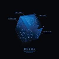 lo sfondo astratto del metaverso e dei big data vettore