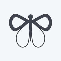 icona farfalla 1. adatto per simbolo animale. stile glifo. design semplice modificabile. vettore del modello di progettazione. semplice illustrazione del simbolo