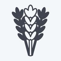 icona di grano. adatto per il simbolo del giardino. stile glifo. design semplice modificabile. vettore del modello di progettazione. semplice illustrazione del simbolo