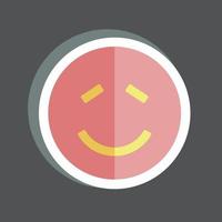 adesivo emoticon timido. adatto per il simbolo dell'emoticon. design semplice modificabile. vettore del modello di progettazione. semplice illustrazione del simbolo