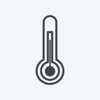 controllo della temperatura dell'icona. adatto per il simbolo della primavera. stile di linea. design semplice modificabile. vettore del modello di progettazione. semplice illustrazione del simbolo
