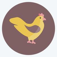 icona di pollo. adatto per il simbolo del giardino. stile piatto. design semplice modificabile. vettore del modello di progettazione. semplice illustrazione del simbolo