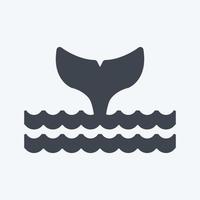 oceani icona. adatto per il simbolo della comunità. stile glifo. design semplice modificabile. vettore del modello di progettazione. semplice illustrazione del simbolo