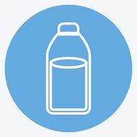 icona bottiglia di latte. adatto per il simbolo del giardino. stile occhi azzurri. design semplice modificabile. vettore del modello di progettazione. semplice illustrazione del simbolo