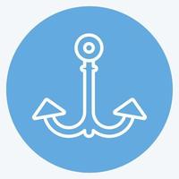 icona ancora 1. adatto per il simbolo del mare. stile occhi azzurri. design semplice modificabile. vettore del modello di progettazione. semplice illustrazione del simbolo