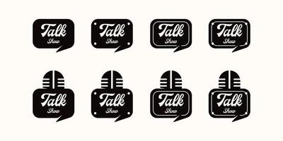 collezione logo talk show, ispirazione logo vettore