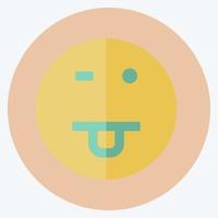 icona emoticon sbavando. adatto per il simbolo dell'emoticon. stile piatto. design semplice modificabile. vettore del modello di progettazione. semplice illustrazione del simbolo