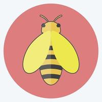 icona ape. adatto per simbolo animale. stile piatto. design semplice modificabile. vettore del modello di progettazione. semplice illustrazione del simbolo