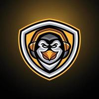 modelli di logo di eSport di pinguino vettore