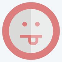 icona emoticon stupida. adatto per il simbolo dell'emoticon. stile piatto. design semplice modificabile. vettore del modello di progettazione. semplice illustrazione del simbolo