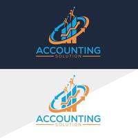 design del logo finanziario e contabile di raccolta fondi vettore