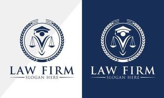 design del logo dello studio legale, modello vettoriale del logo dell'avvocato