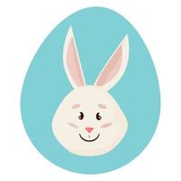 l'emozione del coniglietto sorridi con la testa nell'uovo.